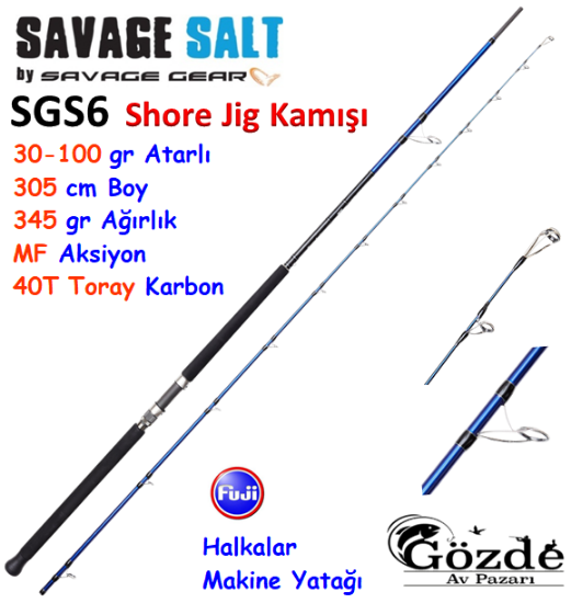Savage Gear SGS6 Shore Jigging 10'/3.05m 30-100 gr resmi