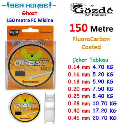 Sea Horse Ghost Uv Protection Fluoro Carbon 150 mt Misina resmi