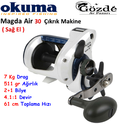 Okuma Magda Air MAA-30 (Sağ El) Çıkrık Makine resmi